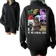 Feral Era Raccoon Sweatshirt - Oversized Half Zip - Fun Meme Style Black