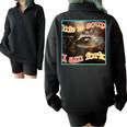 Life Is Soup Oddly Specific Weird Ironic Raccoon Meme Half Zip Oversized Sweatshirt Black