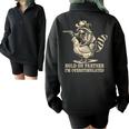 Raccoon Cowboy Half-Zip Sweatshirt | Vintage Western Humor for Adults Black