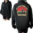 Raccoon Enthusiast Half-Zip Sweatshirt - Oversized Fit Coziness Black