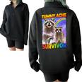 Raccoon Graphic Half Zip Sweatshirt - Small | Cozy Unisex Fit Black