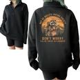 Raccoon Hiking Society Vintage Sweatshirt – Half Zip & Oversized Black