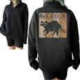 Raccoon Lover Chemistry Elements Sweatshirt | Half Zip Oversized Black