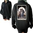 Raccoon Lovers Tarot - Half Zip Oversized Sweatshirt for Couples Black