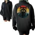 Raccoon Theme Half Zip Oversized Sweatshirt | Cozy Unisex Apparel Black