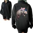 Raccoon Trash Panda Half Zip Sweatshirt - Oversized & Cozy Black