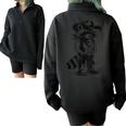 Raccoon Western Country Half Zip Sweatshirt for Men & Women Black