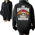 Raccoon Whisperer Oversized Half Zip Sweatshirt | Vintage Lover Theme Black