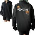 Raccoon Whisperer Oversized Sweatshirt - Cozy Raccoon Lover Gift Black