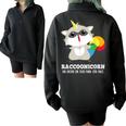 Racoonicorn Half Zip Oversized Sweatshirt - Unisex | Fun & Quirky Black