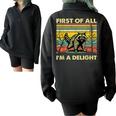 Retro Angry Raccoon Oversized Sweatshirt - Animal Lover's Delight Black