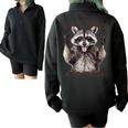 Retro Raccoon Graphic | Feral Energy Summer Half-Zip Sweatshirt Black