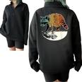 Retro Raccoon Half Zip Oversized Sweatshirt – Vintage Style Black