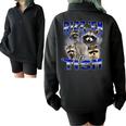Rizz Autistic Raccoon Sweatshirt | Oversized Half Zip | Fun & Playful Black
