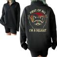 Sarcastic Raccoon Lover Unisex Sweatshirt – Oversized & Cozy Black