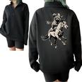 Vintage Cowboy Racoon 90s Sweatshirt - Western Retro Half Zip Oversized Black