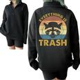 Vintage Raccoon Oversized Sweatshirt - Cozy Unisex Style Black