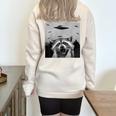 Alien UFO Raccoon Half-Zip Oversized Sweatshirt - Unisex Fun Animal Theme Sand