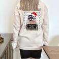 Christmas Raccoon Half Zip Oversized Sweatshirt - Fun Santa Theme Sand