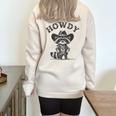 Cowboy Raccoon Half Zip Sweatshirt - Unisex Raccoon Howdy Theme Sand