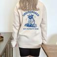 Cowboy Raccoon Meme Oversized Half Zip Sweatshirt - Quirky Style Sand