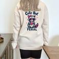 Cute Raccoon Women's Oversized Sweatshirt | Funny Girl Summer Style Sand