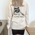 Feral Raccoon Moon Zip Sweatshirt - Cozy Animal Lovers Outerwear Sand