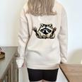 Funny Raccoon Oversized Half-Zip Sweatshirt | Quirky Expression Sand