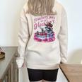 Oversized Half Zip Sweatshirt | Quirky Strawberry Jam Design Sand