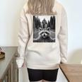 Raccoon Bigfoot Sweatshirt - Scared Selfie Design, Cozy Half Zip Sand