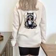 Raccoon Eating Instant Noodle Cup For Women Men Half Zip Oversized Sweatshirt Sand