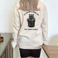 Raccoon Half Zip Oversized Sweatshirt - Cozy Fun Design Sand