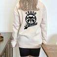Raccoon Half Zip Oversized Sweatshirt | Save The Trash Panda Meme Sand