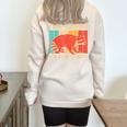 Raccoon For Men Women Raccoon Lover Introvert Half Zip Oversized Sweatshirt Sand