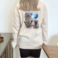 Raccoon Moonlight Howl Half Zip Sweatshirt | Cozy Unisex Oversized Sand