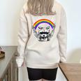 Raccoon Pride Oversized Sweatshirt | LGBTQ Rainbow Theme Sand