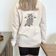Raccoon Trash Panda Gym Half Zip Sweatshirt | Oversized Fun Workout Top Sand