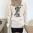 Racoon Cowboy Meme | Unisex Half Zip Oversized Sweatshirt Sand