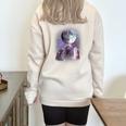 Rat Howling Moon Sweatshirt - Oversized Half Zip Unisex Design Sand