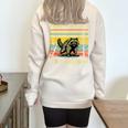 Retro Angry Raccoon Oversized Sweatshirt - Animal Lover's Delight Sand