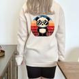 Retro Panda In Sunglasses BBQ Pool Party Panda Half Zip Oversized Sweatshirt Sand