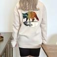 Retro Raccoon Half Zip Oversized Sweatshirt – Vintage Style Sand
