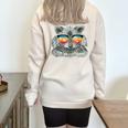 Retro Raccoon Half Zip Sweatshirt - Animal Lover Style Sand