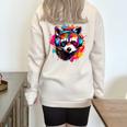 Retro Raccoon Headphones Sweatshirt - Modern Style for Adults & Kids Sand