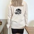 Save Raccoons Half Zip Oversized Sweatshirt for Animal Lovers Sand