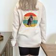 Save the Raccoon Oversized Half Zip | Retro Vintage Sunset Sweatshirt Sand