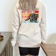 Street Cat Lovers Sweatshirt - Oversized Half-Zip Raccoon Theme Sand