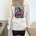 Three Racoon Moon Meme Half Zip Oversized Sweatshirt | Fun Gift Sand