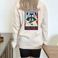 Trash Panda Lover Oversized Half Zip Sweatshirt - Cozy Animal Vibes Sand