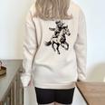 Vintage Cowboy Racoon 90s Sweatshirt - Western Retro Half Zip Oversized Sand